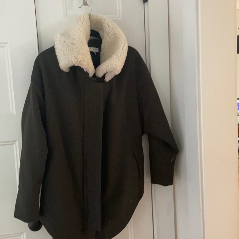 IRO shearling / Sherpa collar jacket / coat